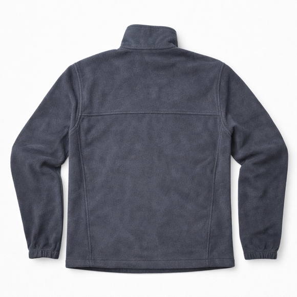 Columbia Men’s Full Zip Fleece Jacket Black Size Medium Soft Warm - Picture 3 of 8